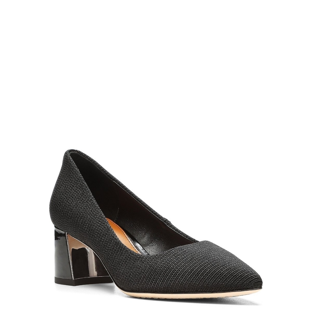 NIB Donald Pliner Black Suzette Stretch Fabric Pump Size 6
